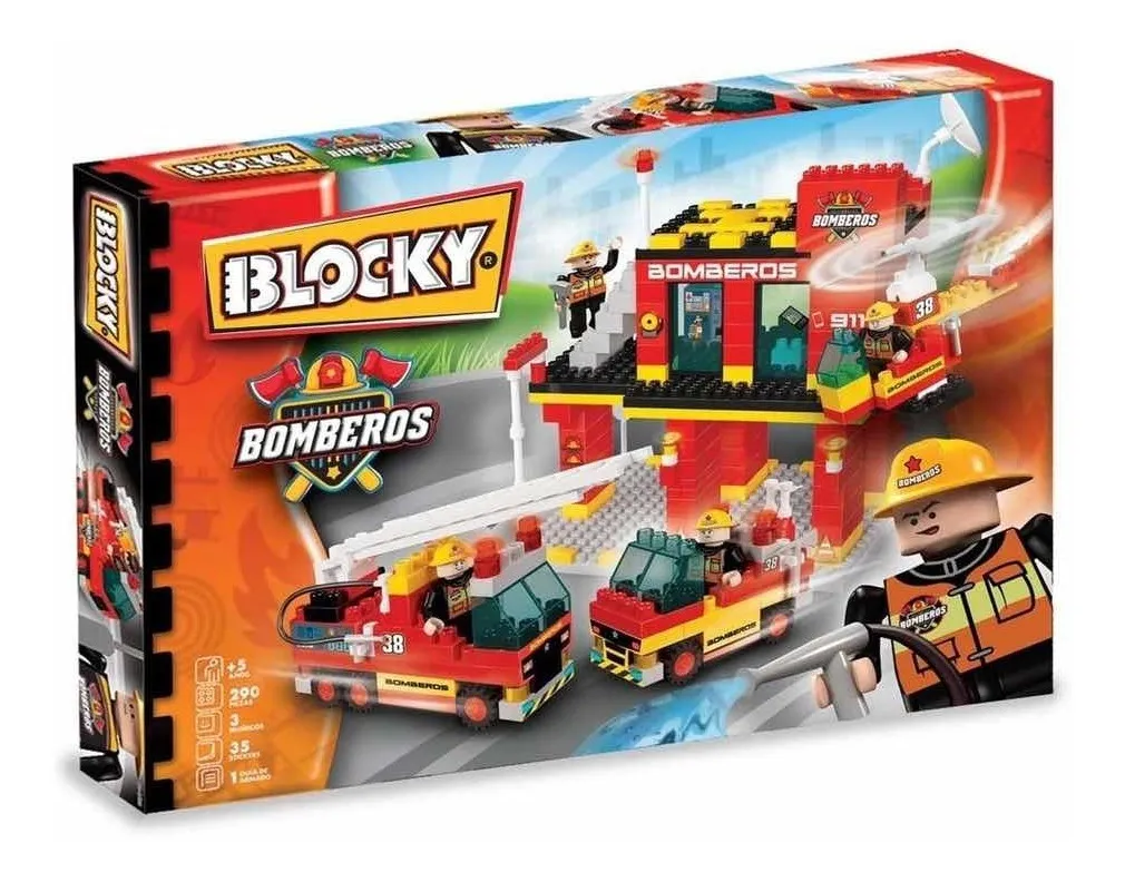 Blocky - Bomberos 3 290 Piezas