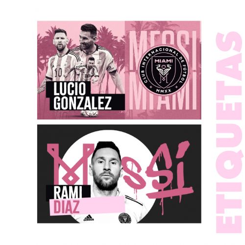 ETIQUETAS MESSI MIAMI